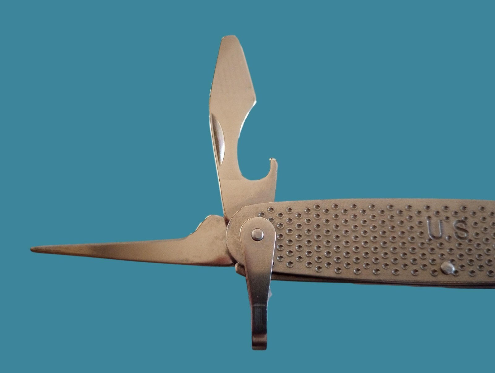 U.S MILITARY ARMY STYLE POCKET KNIFE UTILITY MULTI TOOL 100% STAINLESS STEEL NEW