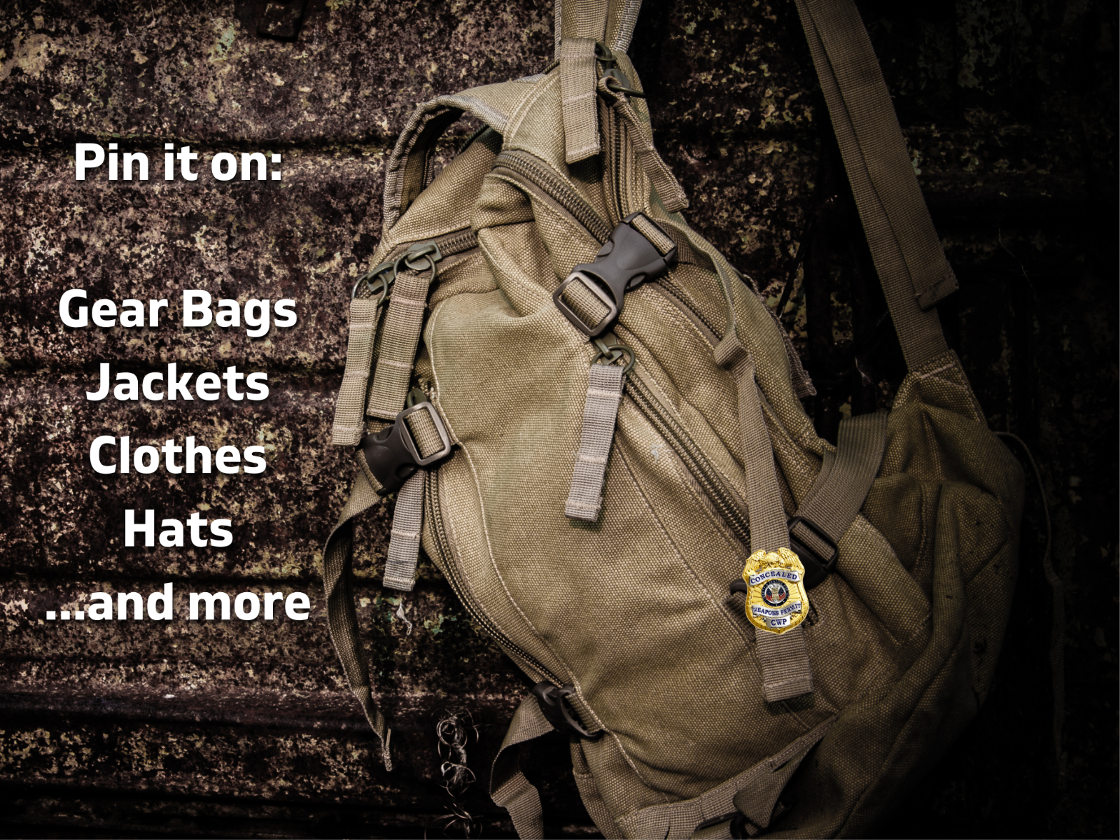 Concealed Weapon Permits Pin - Second Amendment Novelty - Eagle Patriotic Pin