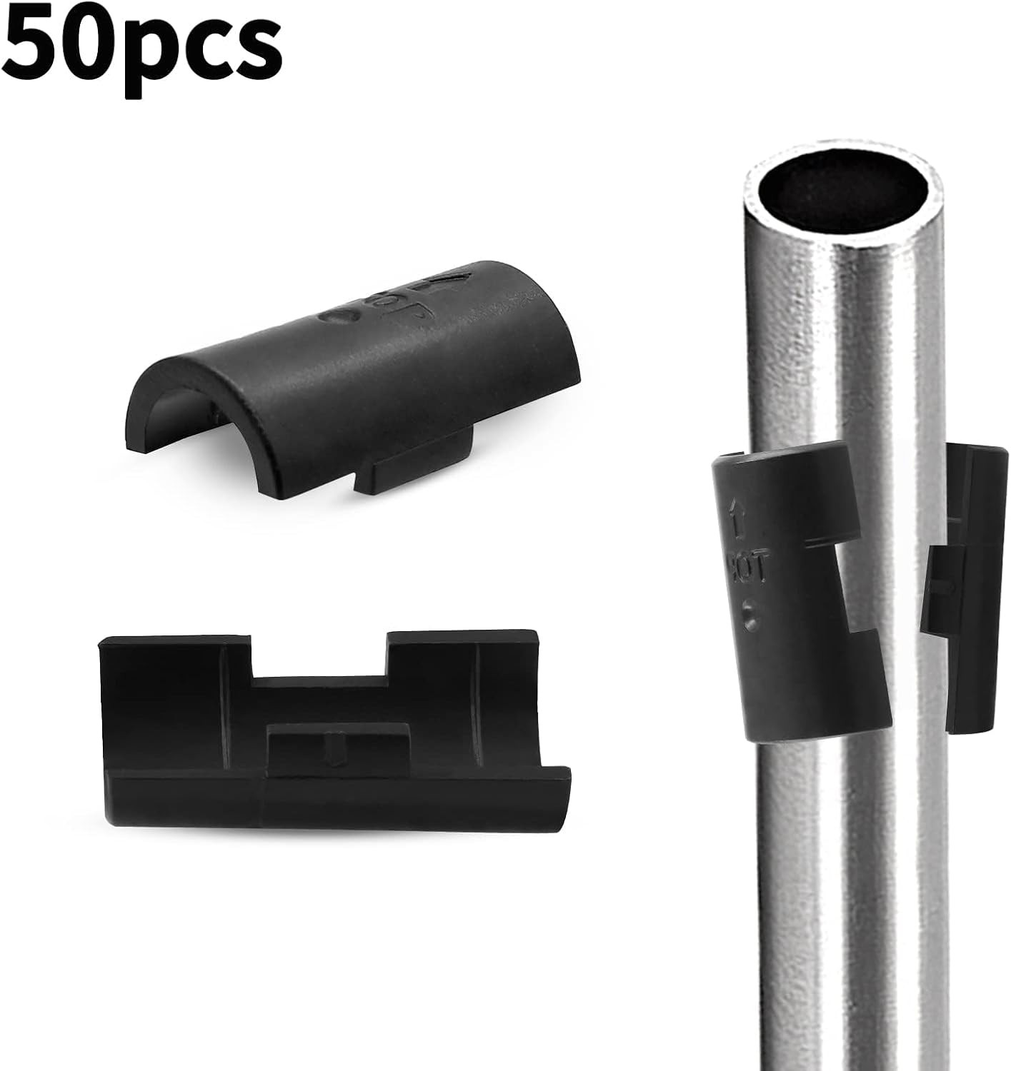 100 Pack 3/4 Inch Wire Shelving Shelf Lock Clips, Plastic Shelving Clips Replace