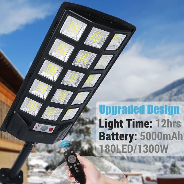 20000000LM Commercial LED Solar Street Light Outdoor Dusk to Dawn Road Area Lamp