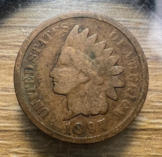 1897 Indian Head Cent - Actual Coin Shown - Free Shipping & Tracking INV#52