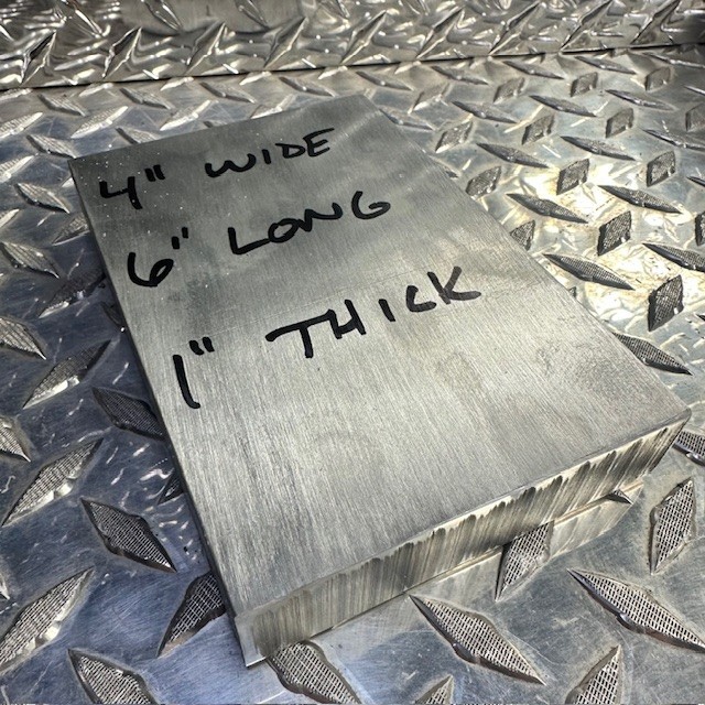 aluminum 1" X 4" X 6" long new 6061 solid plate flat bar stock block #2.5