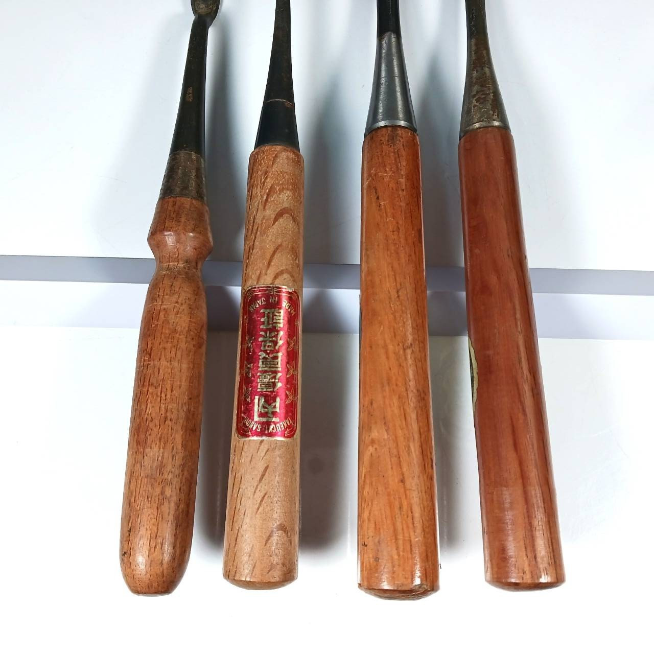 Japanese Nomi Chisel set of 4 KANE-SADA ┓定 etc. 9-30mm Chisels Japan / AI1812T