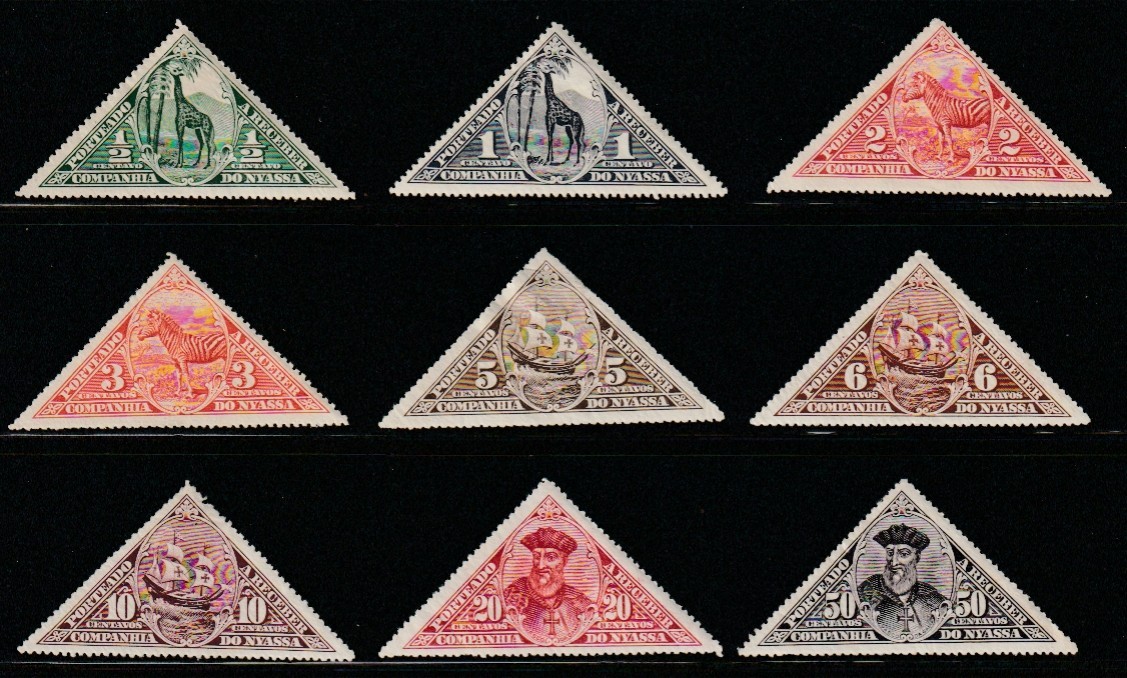 Nyassa    1924    Sc # J 1-9    Postage Due Stamps    MLH    OG    (*12)    $27