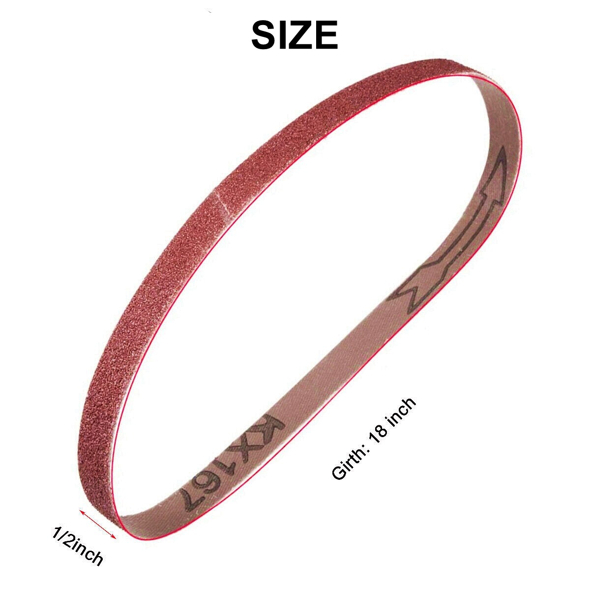 1/2 x 18" Sanding Belts Air File Belt Sander Sandpaper 40 60 80 120 180 240 Grit