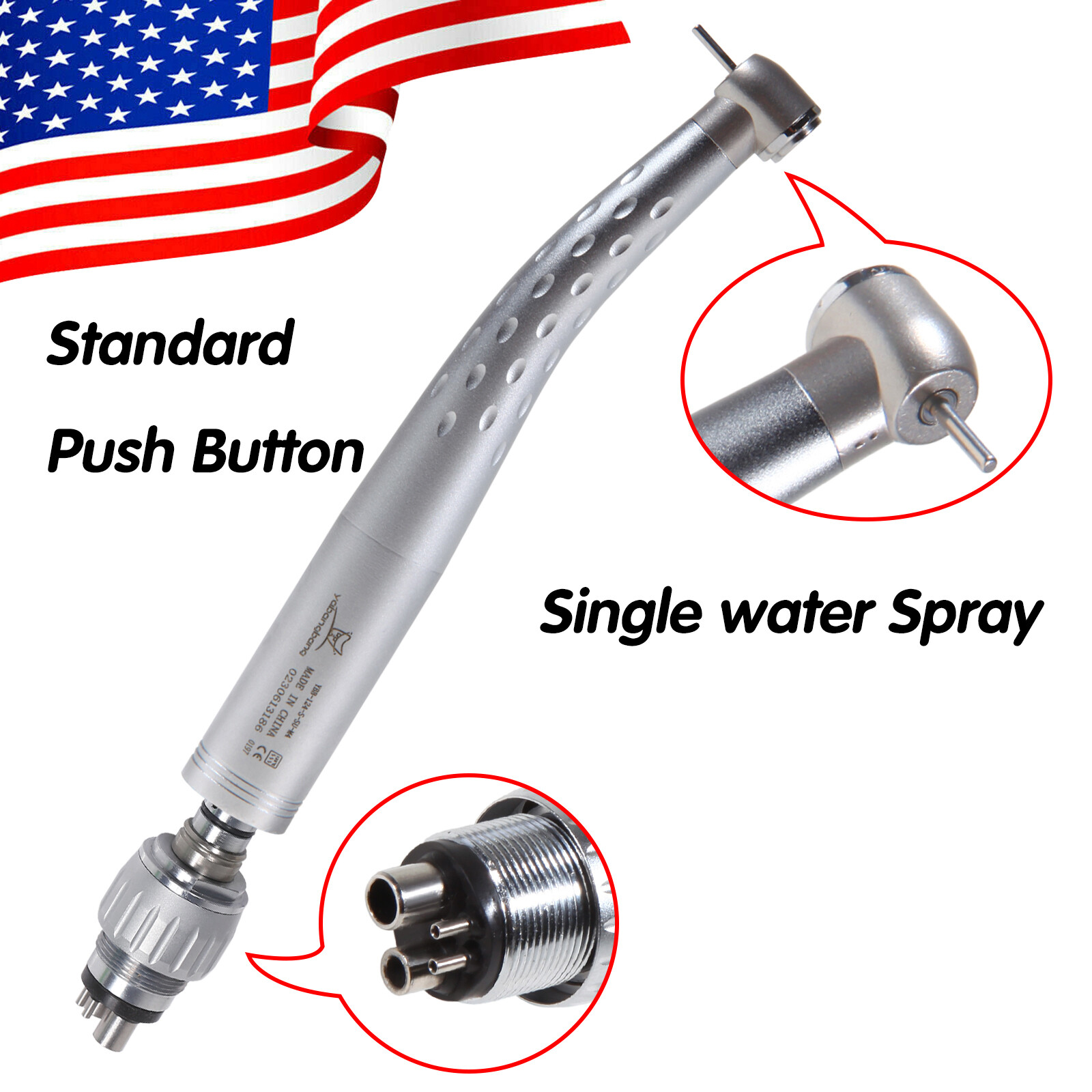 Kavo Style Dental High Speed Handpiece with 4 Hole Quick Coupler Coupling USA