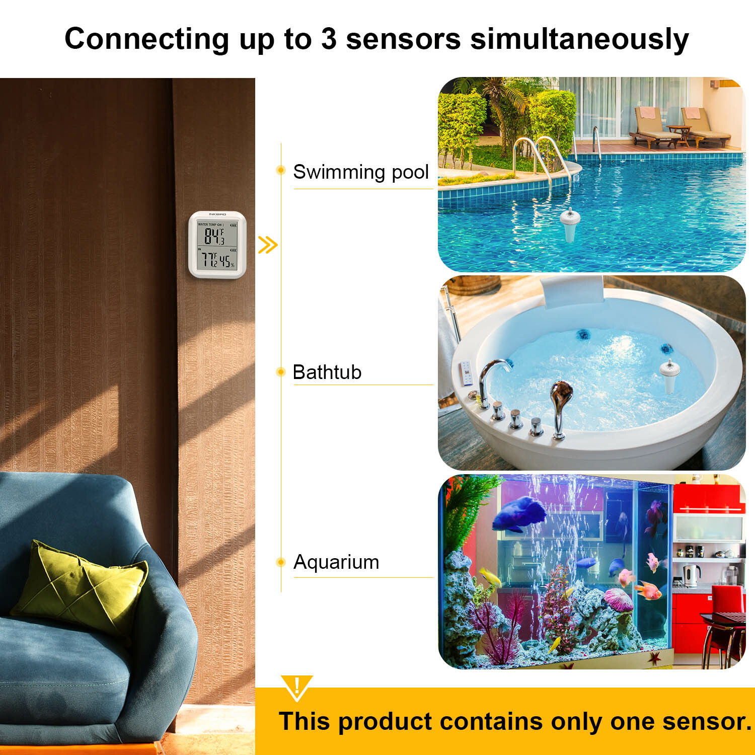 Floating Spas Thermometers Wireless Remote Swimming Pool Water Temperature Test