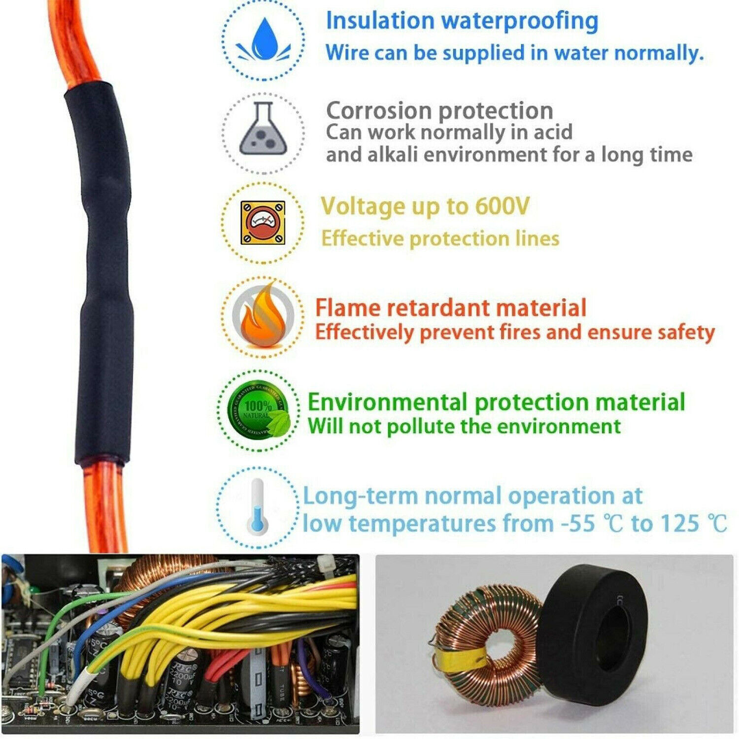 Heat Shrink Tubing Dual Wall Marine 3:1 Adhesive Glue Tube Waterproof BLACK