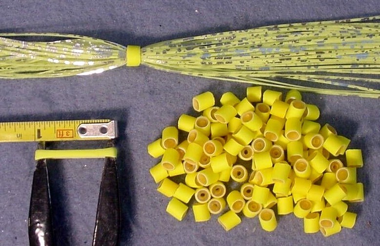 100 Chart Jig Spinnerbait Skirt Collars 3/16" long 3/16" O.D. 1/16" ID Free Ship