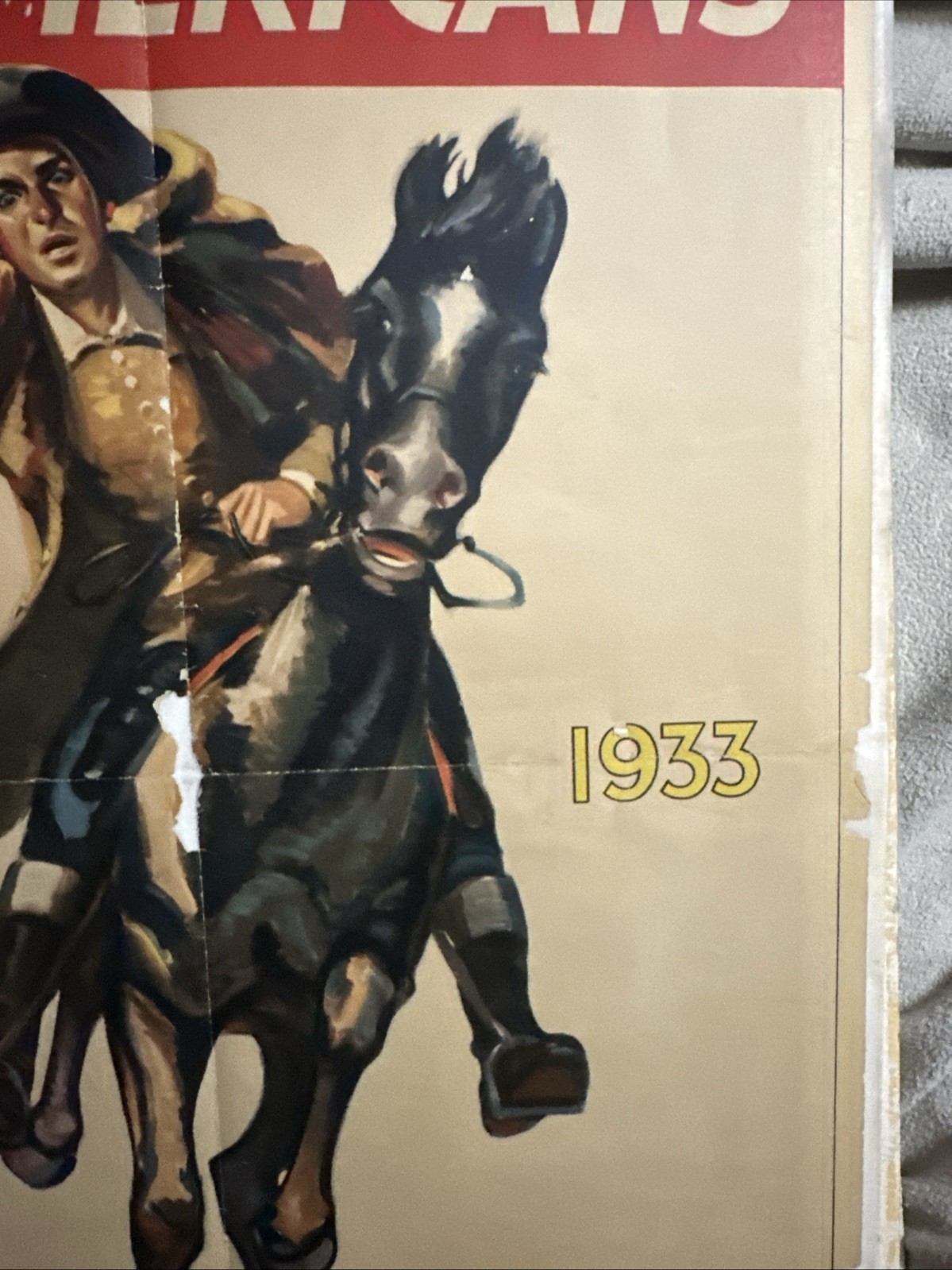 Antique N.R.A National Revival Act Poster Original Wake Up Americans