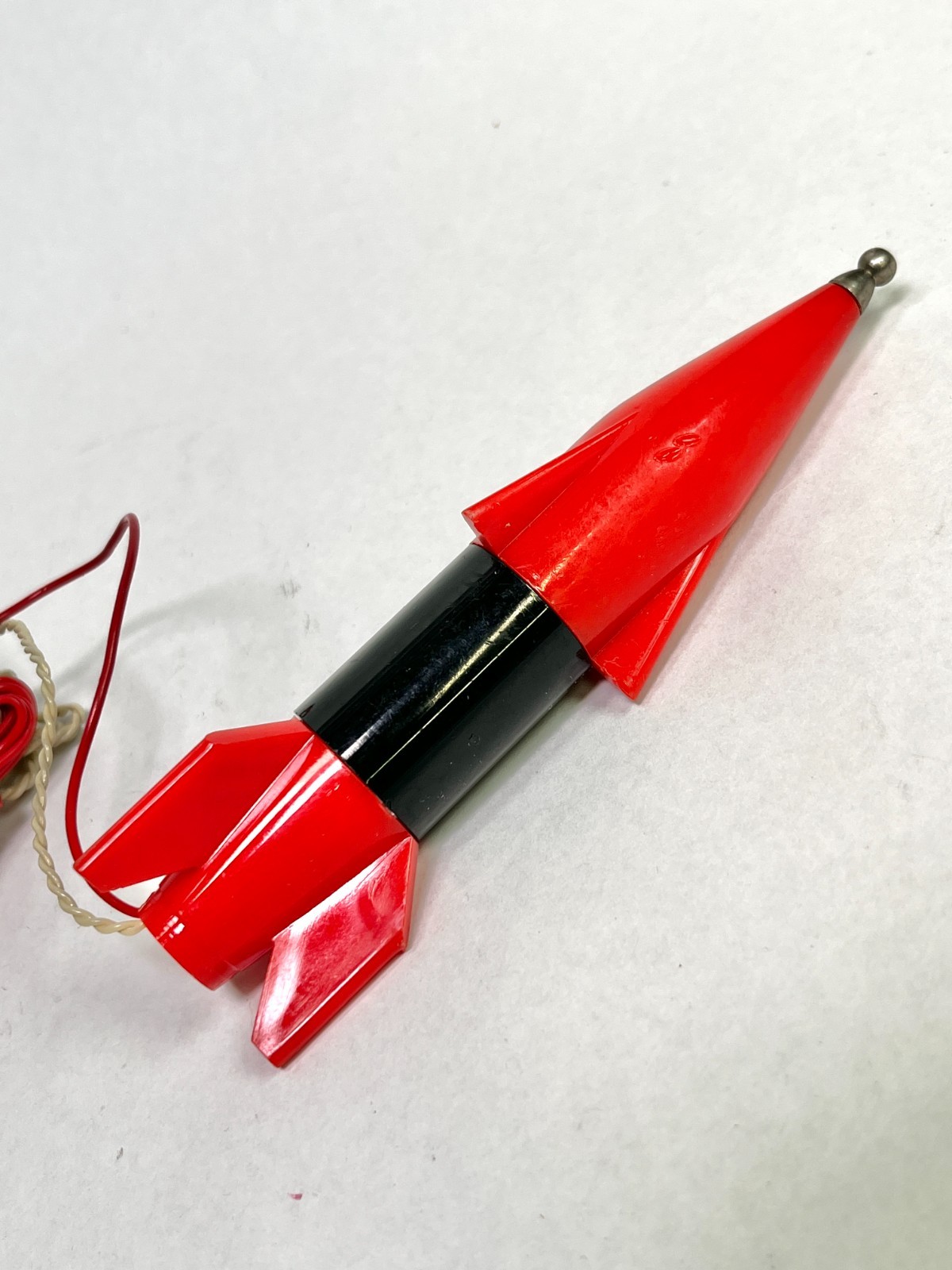 Vintage 1950s Rocket A-1 Tiny Germanium Crystal Radio w/ Box Space Age Toy