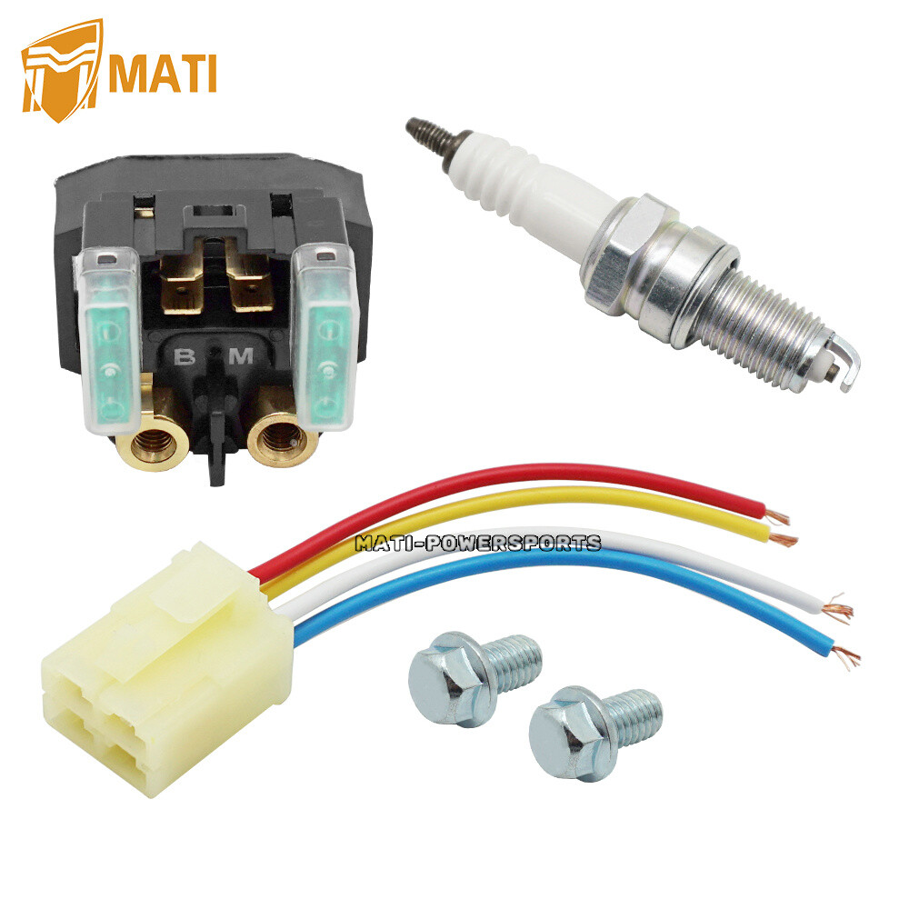Starter Solenoid Relay & Plug Kit for Yamaha Bear Tracker 250 YFM250 1999-2004