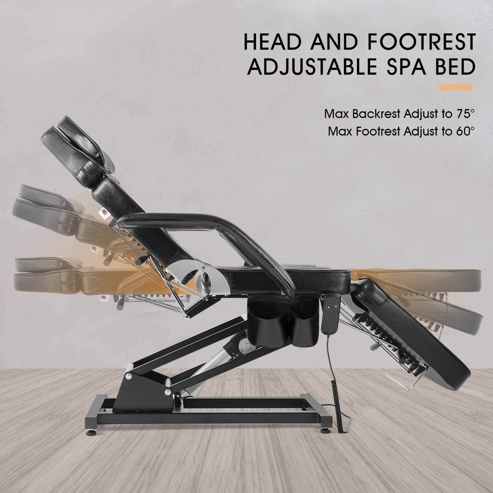 Electric Massage Table Facial Bed Tattoo Chair Salon Spa Beauty w/Remote Control