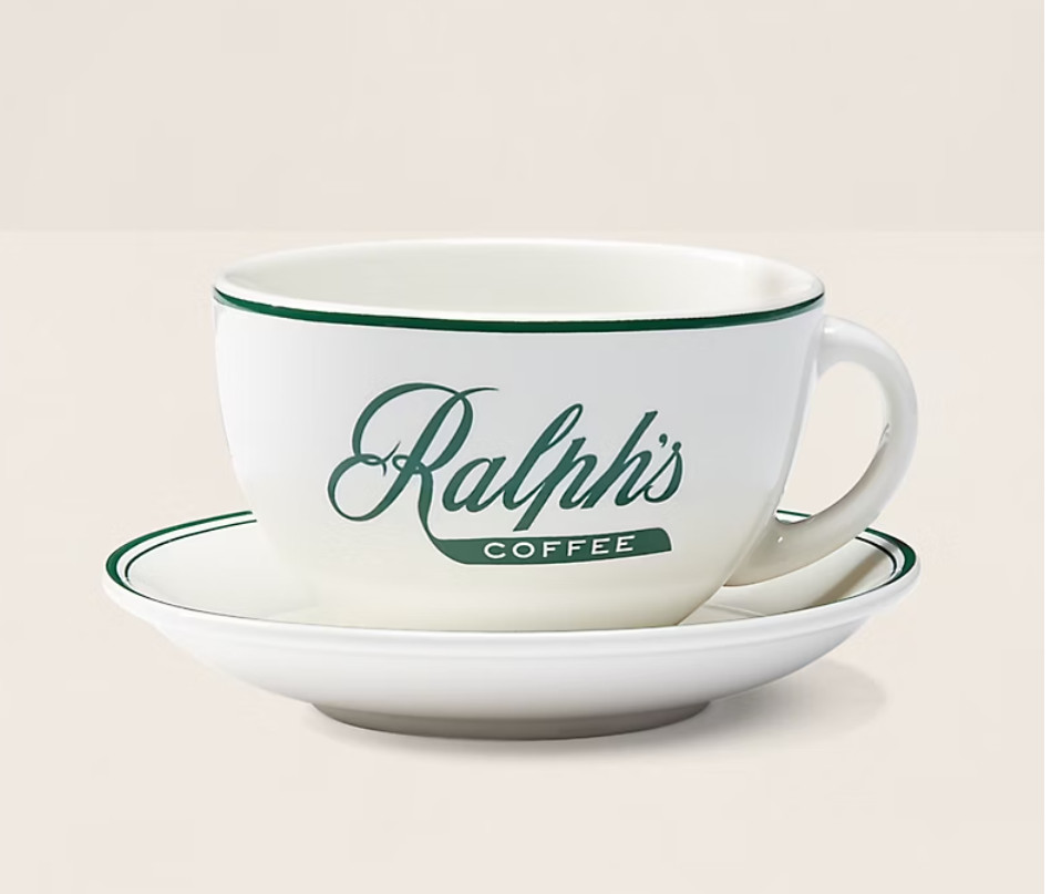 Ralph's Coffee  Cup & Saucer Ralph Lauren Home Japan 10 Oz