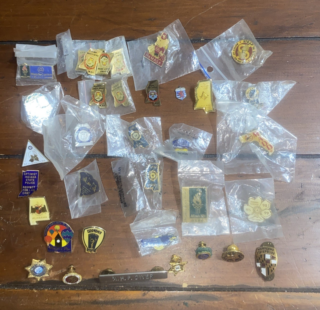 Lot Of Pins Some Law-Enforcement, And Miscellaneous