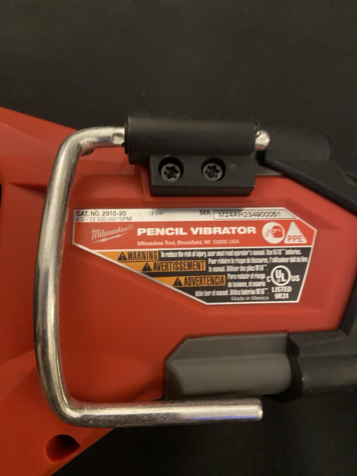 Milwaukee Tool 2910-20 M18 Fuel 4 Ft. Concrete Pencil Vibrator (Tool Only)