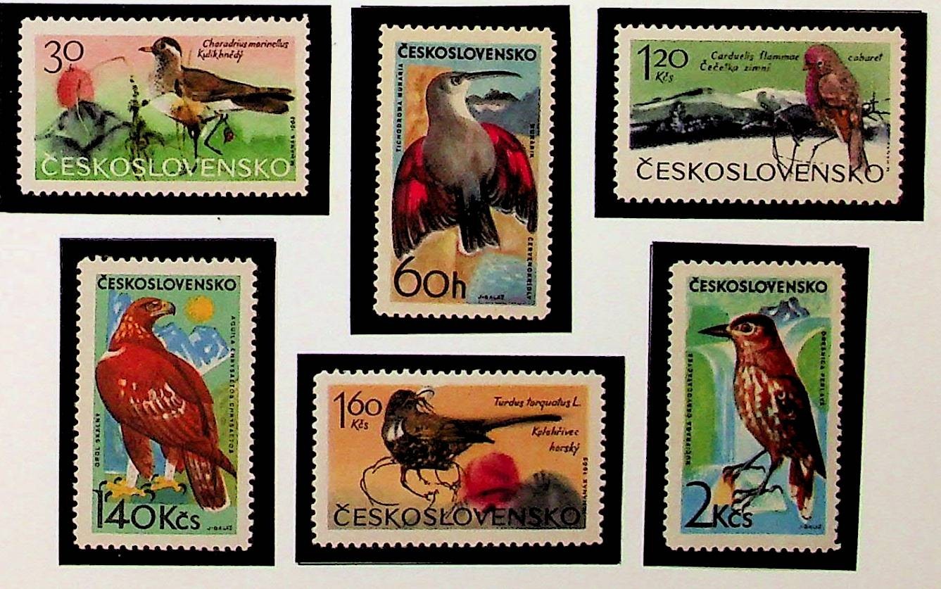 CZECHOSLOVAKIA Sc 1339-44 NH ISSUE OF 1965 - BIRDS - (CZ26)