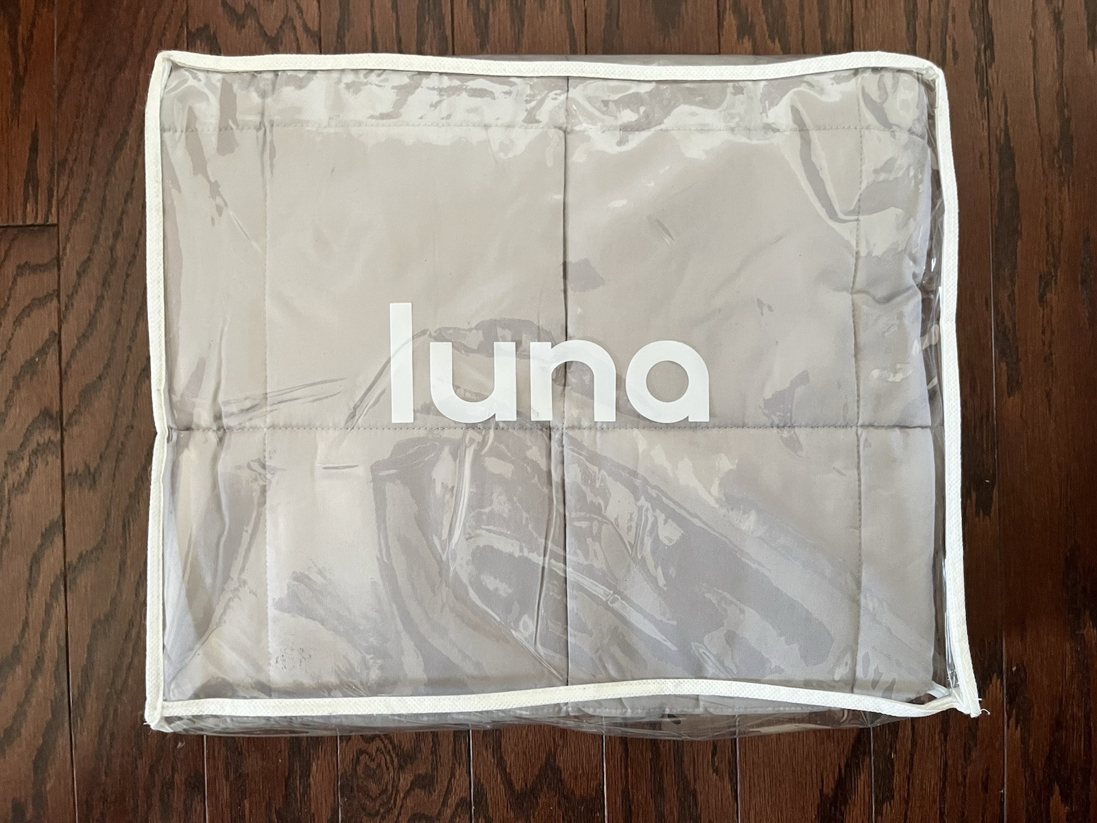 Luna Full Size Weighted Blanket - 12.8 lbs - Cooling Cotton with Glass Beads