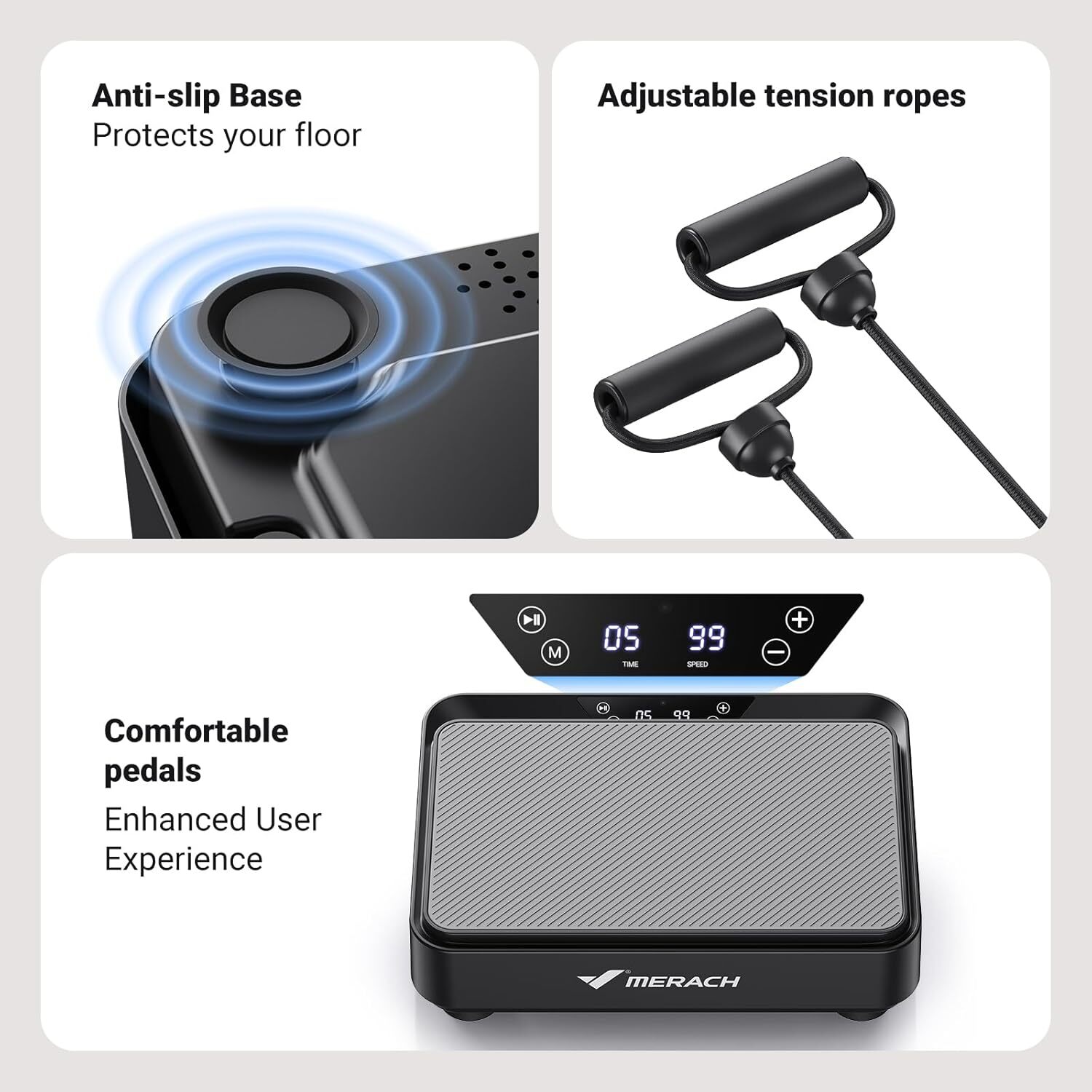 MERACH Vibration Plate Exercise Machines For Home Weight less Exercise Fitness