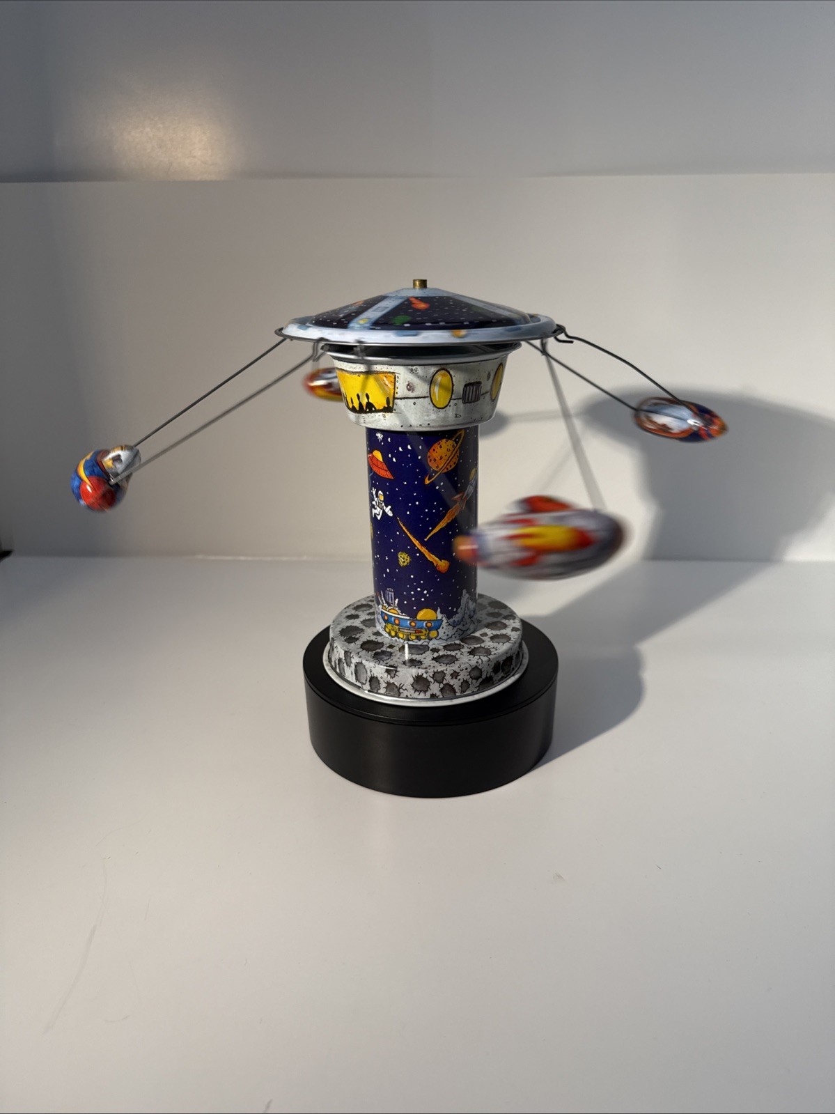 Rocket Carousel Tin Toy Schylling Collector Series (TESTED)