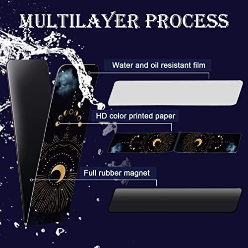 30 Pack Space Galaxy Magnetic Bookmarks Book Page Markers for Home Office
