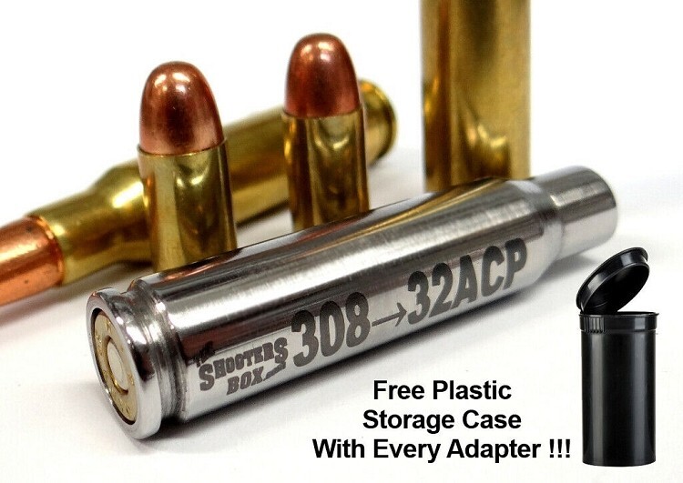 308 Winchester to 32ACP Rifle Adapter - Chamber Reducer  - Free Case & Ship!