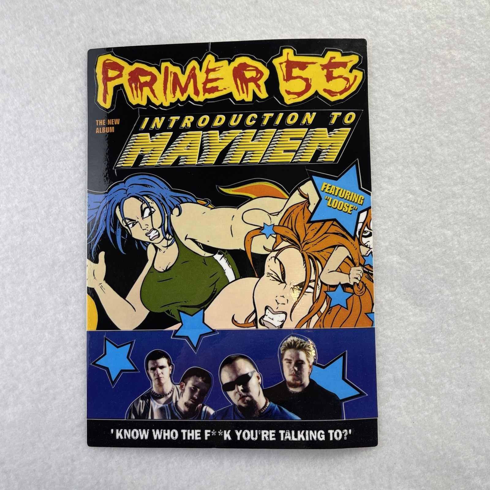Primer 55 -  Introduction to Mayhem RARE promo sticker sheet '00