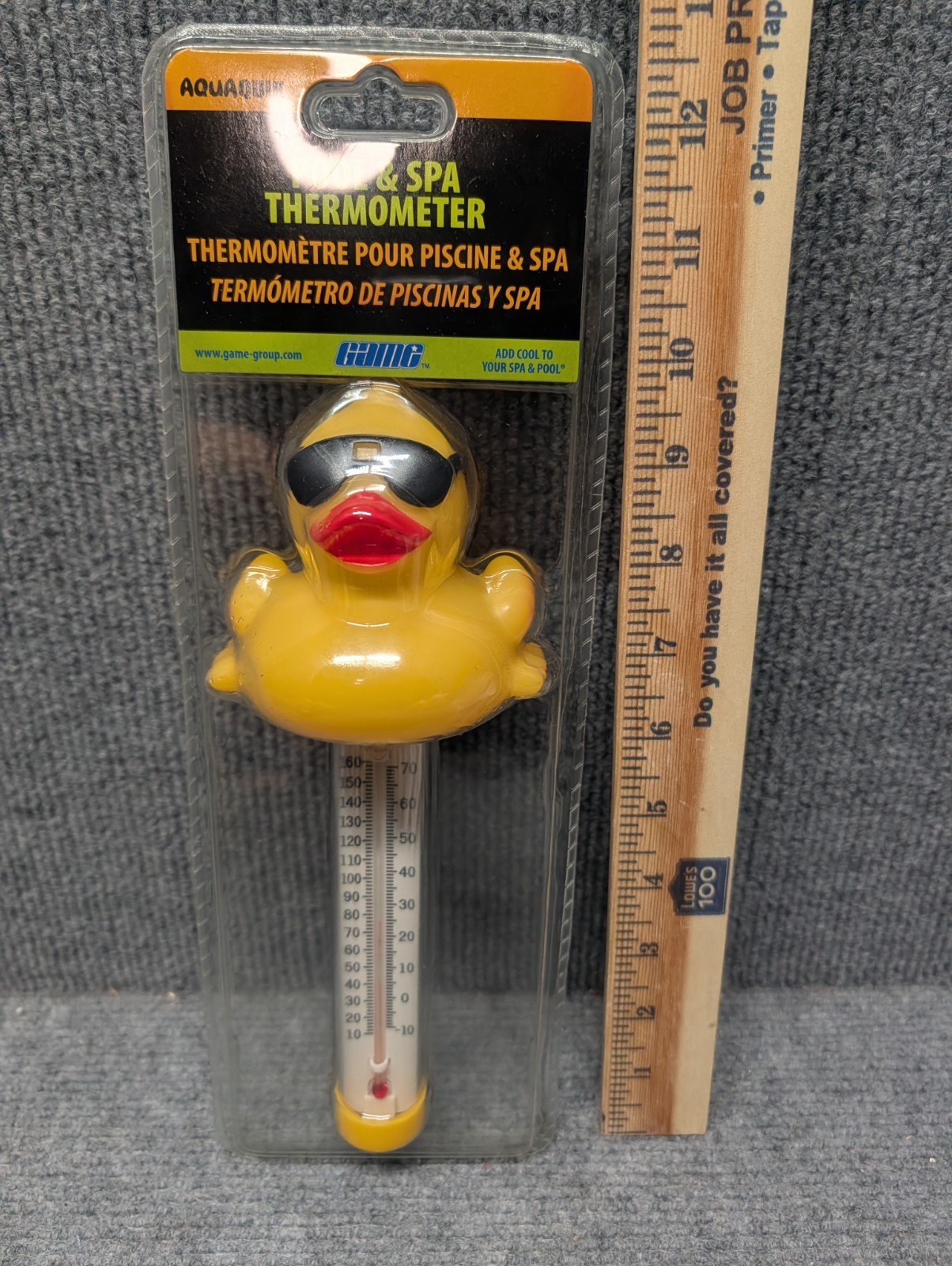 NEW Old Stock GAME 7000 Derby Duck Spa and Pool Thermometer Shatter-Resistant