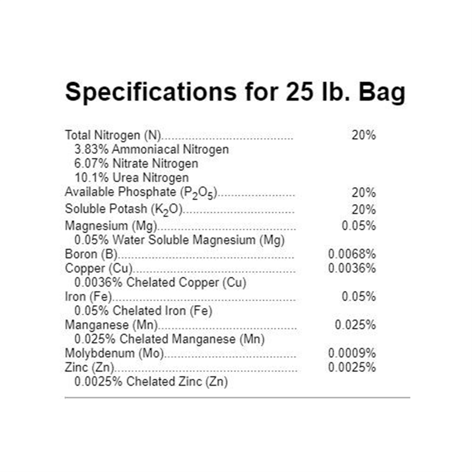 Jack's Professional 20-20-20 General Purpose Water-Soluble Fertilizer, 25lbs