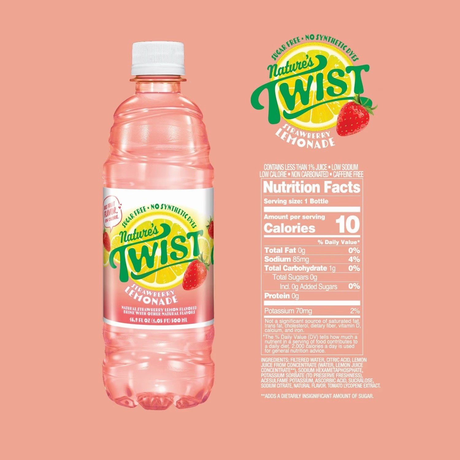Nature's Twist Sugar Free Lemonade Variety Pack 16.9 fl. oz 24 pk. FREE SHIPPING