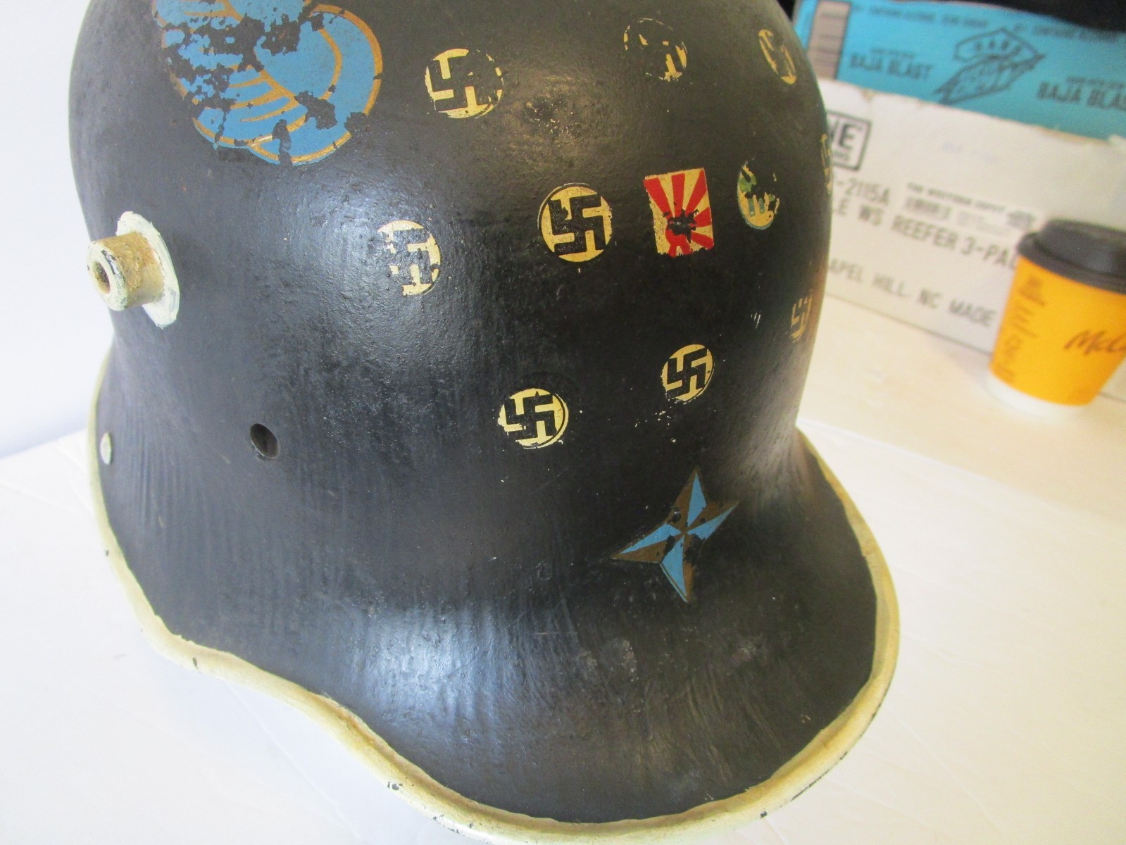 WW2 25th Infantry Souvenir Geman Helmet