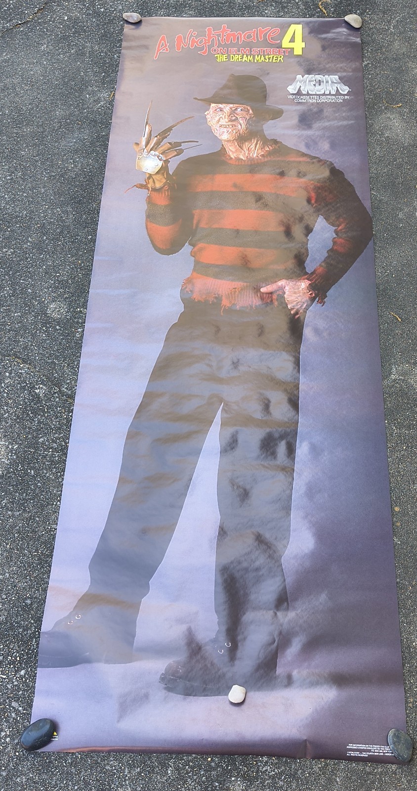 A Nightmare on Elm Street 4 Freddy Krueger Video Store Poster 74.5x26 UNUSED...