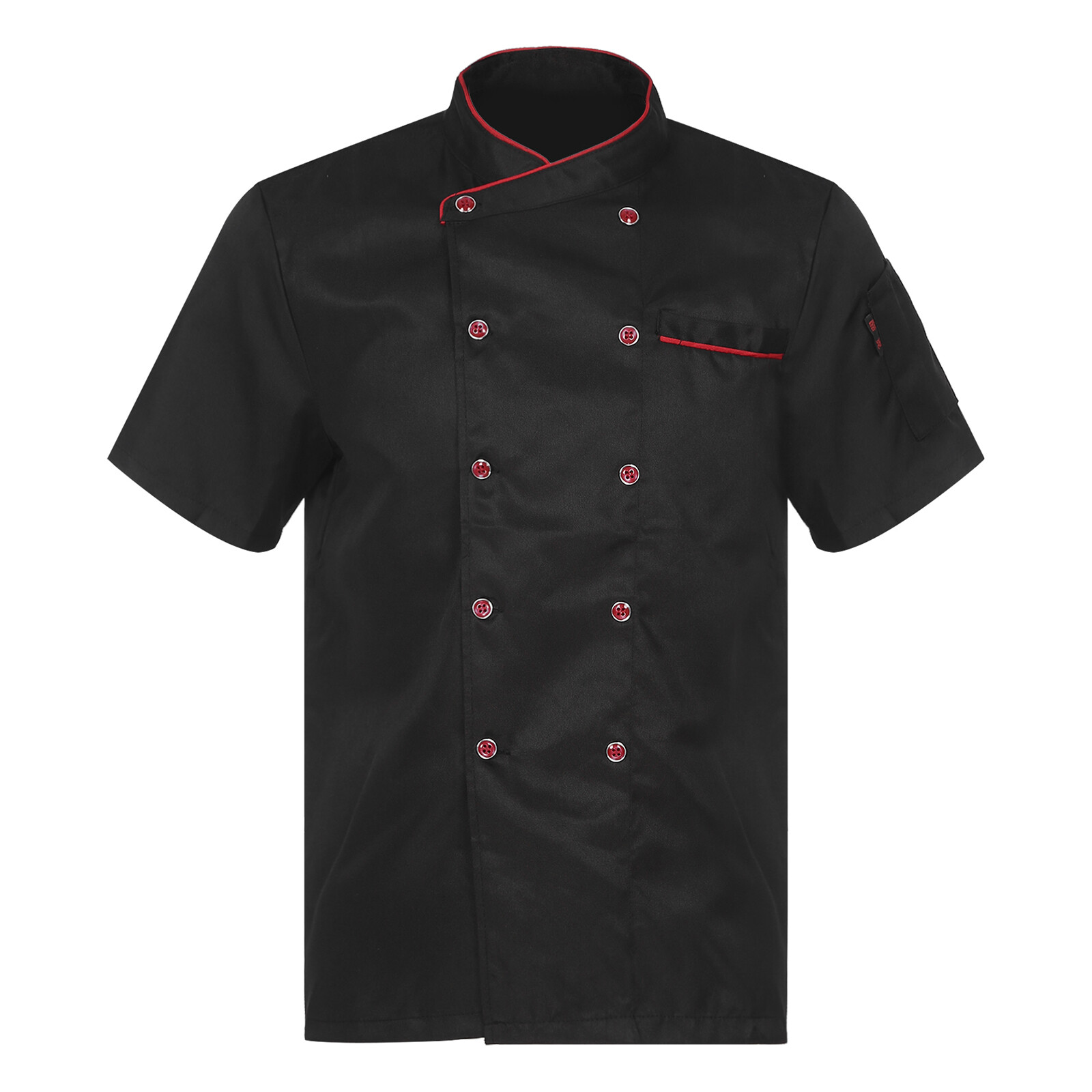 US Unisex Men Womens Double-Breasted Chef Coat Jacket Kitchen Cooking Uniform