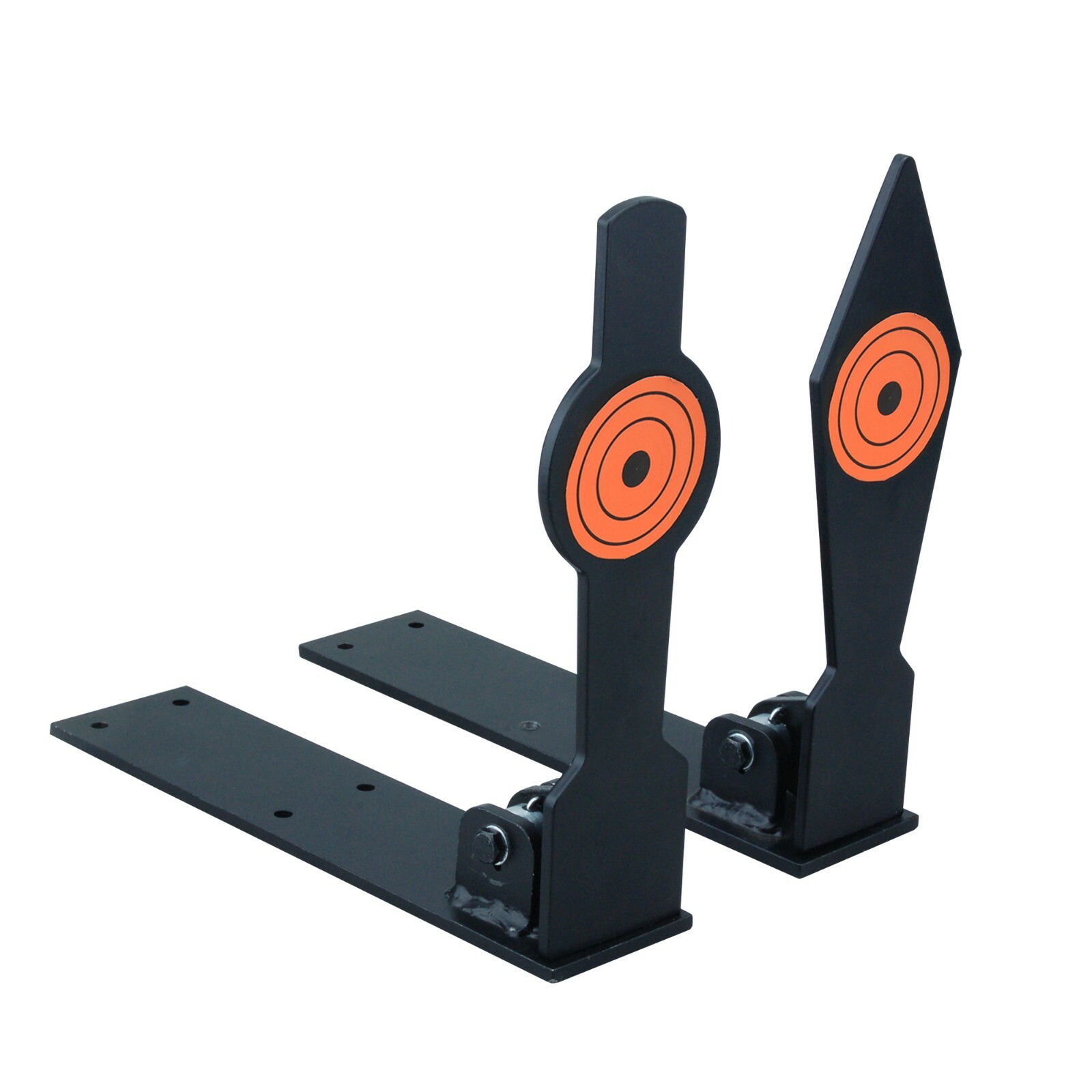 2 Pack Steel Pop-Up Shooting Target Set, Diamond/Silhouette Shaped