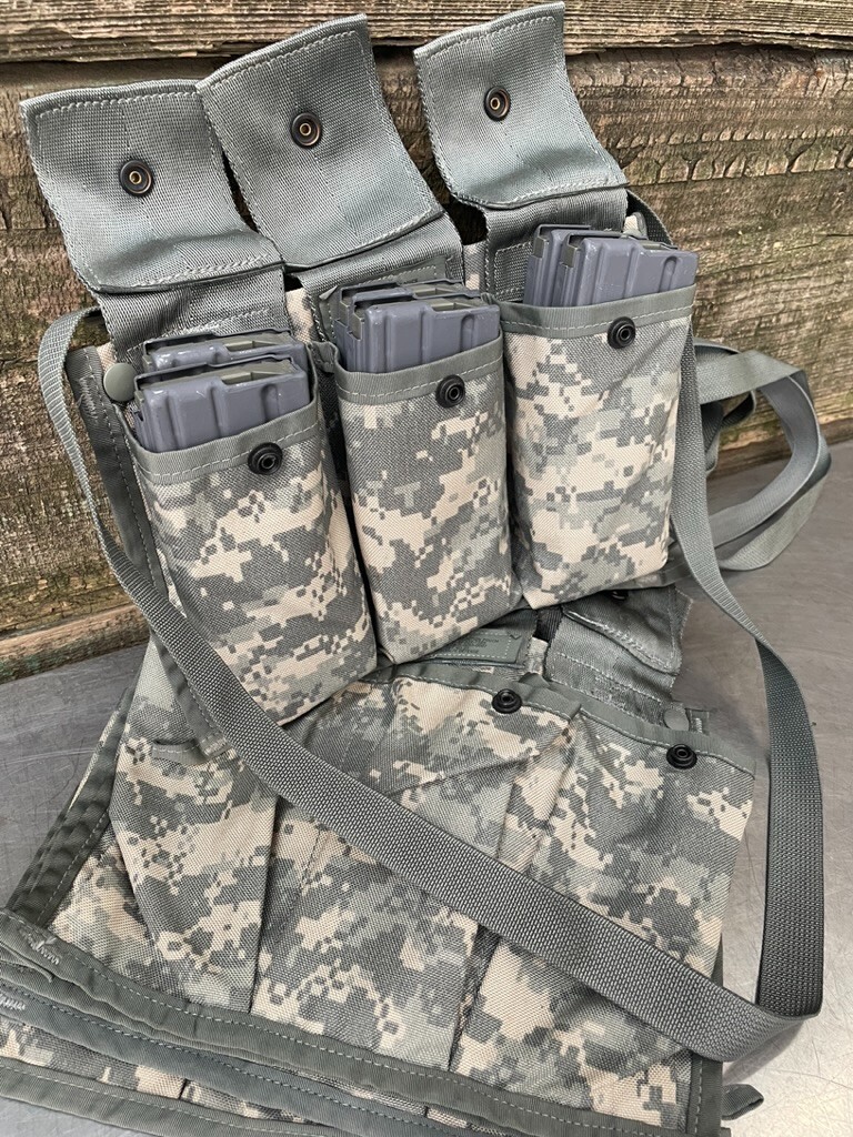 -LOT of 5- Military 6 Magazine Bandoleer MOLLE II Mag Ammunition Pouch w/ Strap