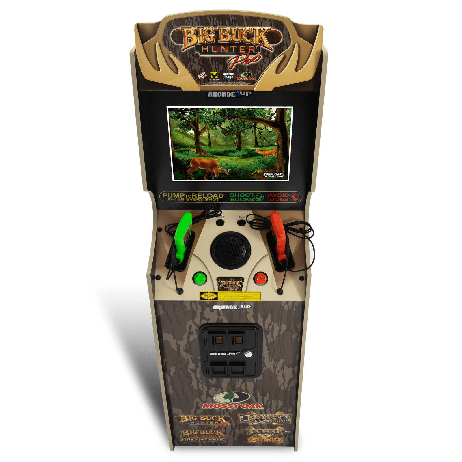 Big Buck Hunter Mossy Oak Deluxe Arcade Machine Full-Size Cabinet Multiplayer