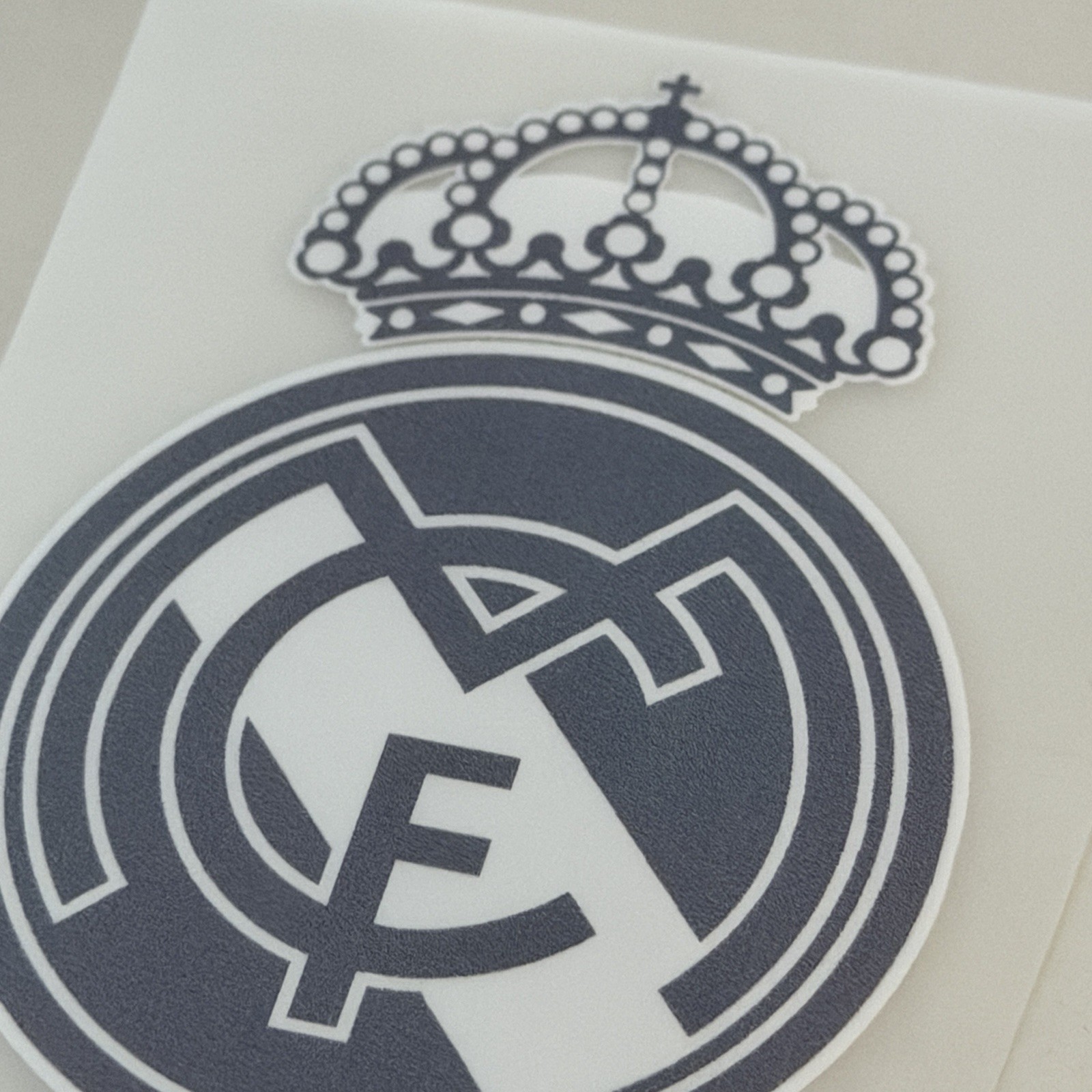 2015-16 Real Madrid Away Crest Logo Badge Patch Replacement Grey Gray