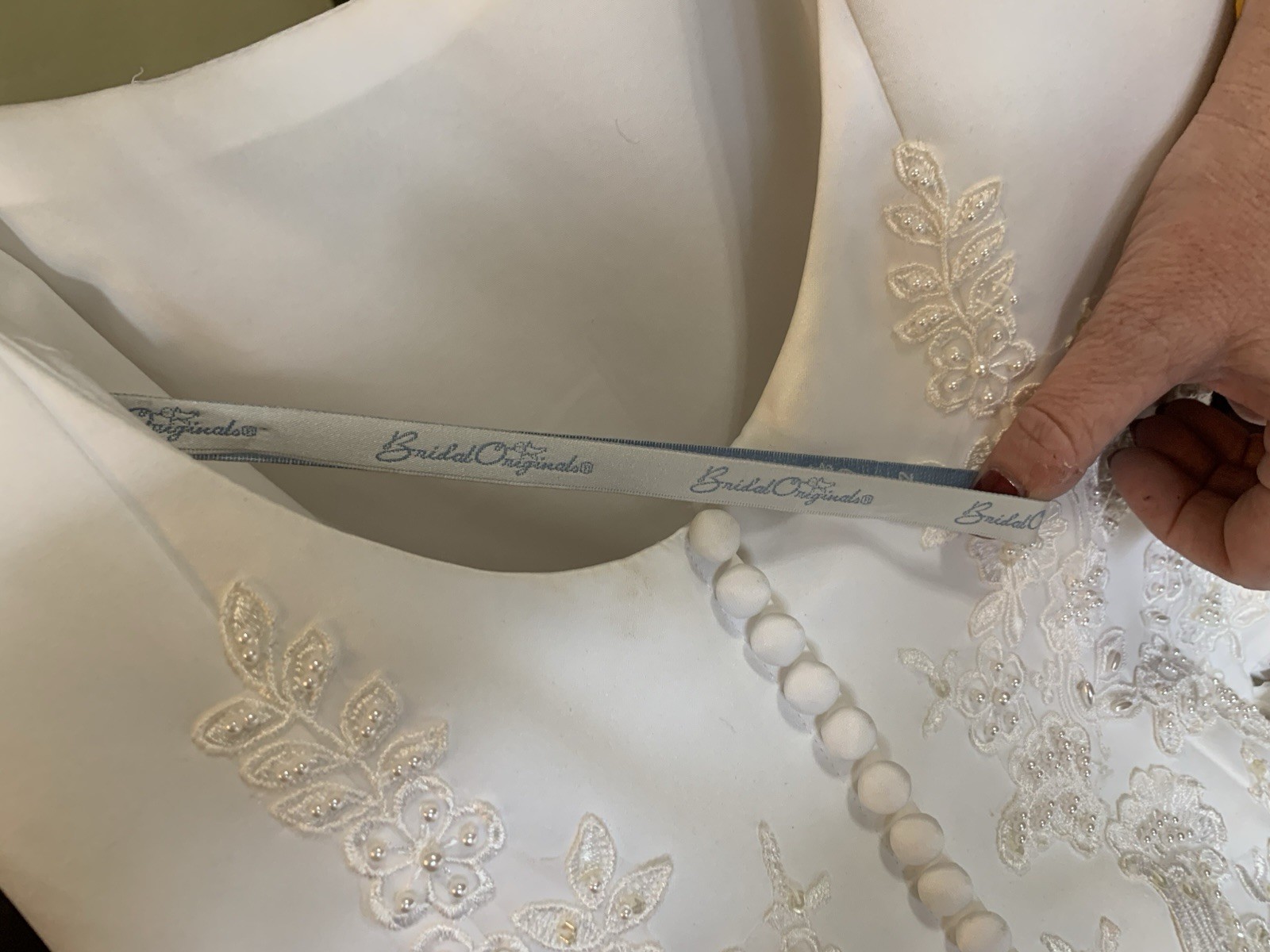 Vintage White Wedding Dress Bridal Originals Pearls Sequins Size 6 READ