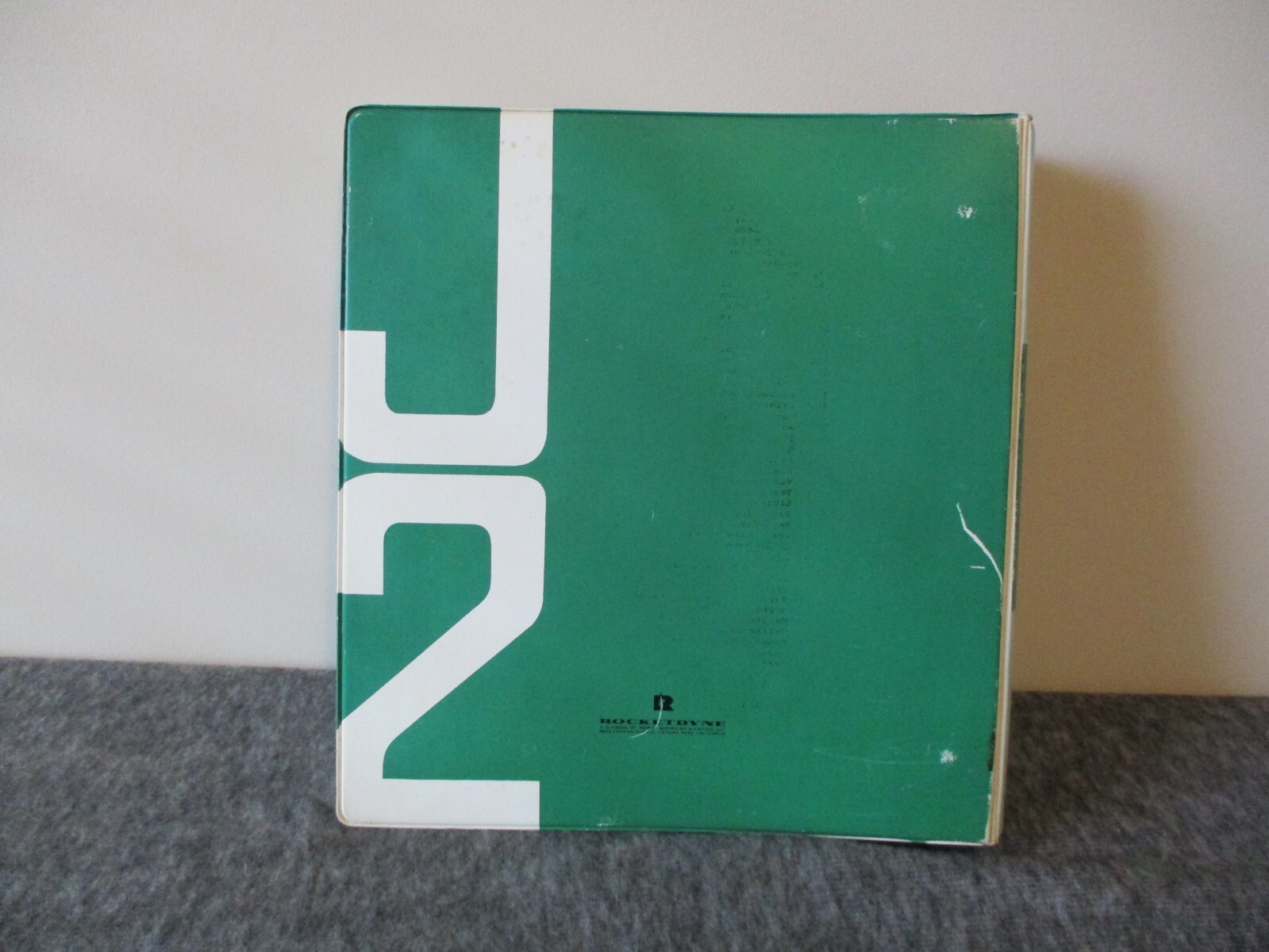 NASA MSFC ROCKETDYNE APOLLO SATURN J-2 ROCKET ENGINE 11"x 11.5" BINDER-NO INSERT