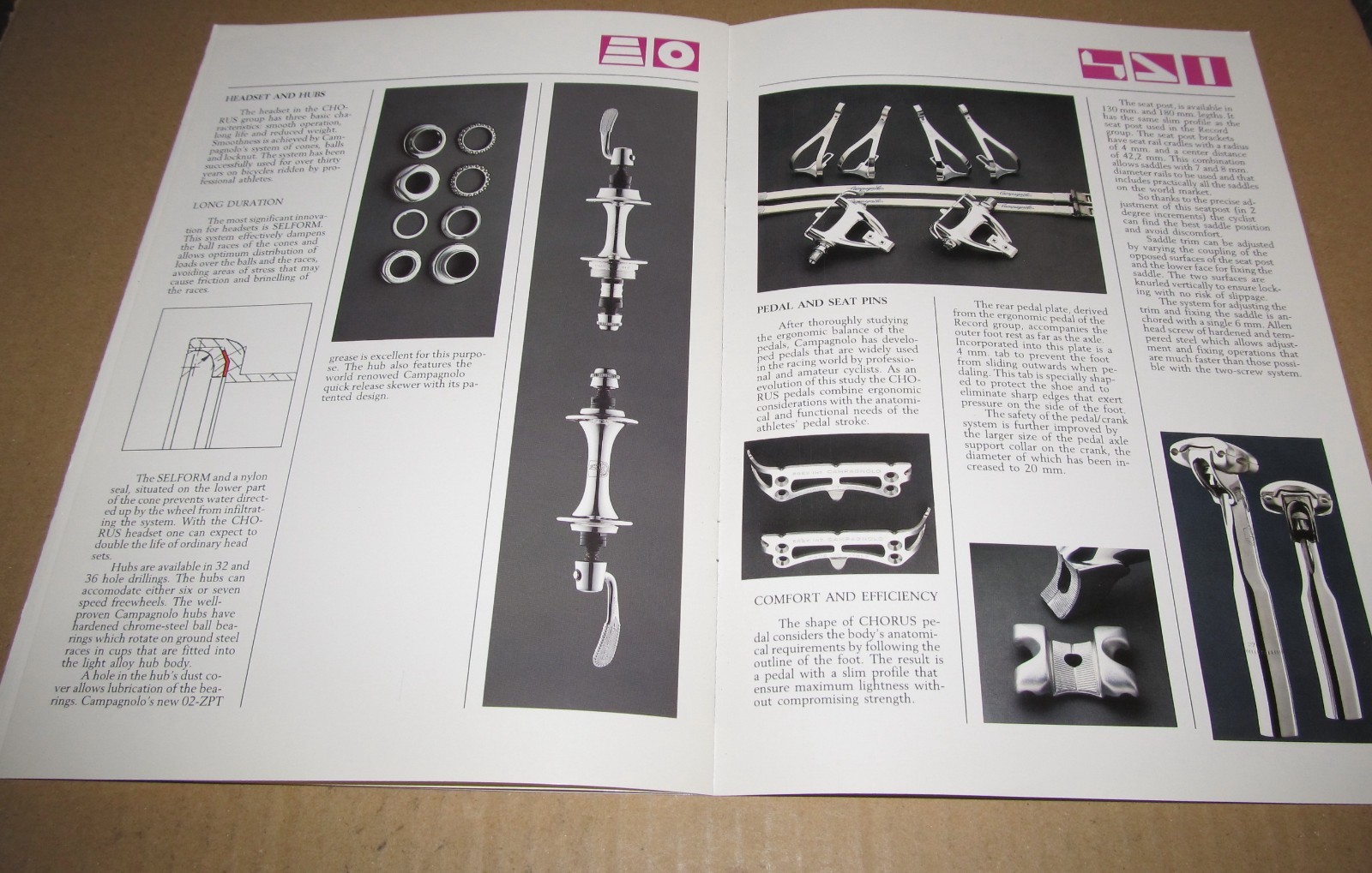 Campagnolo Chorus Groupo Bicycle Parts Group Catalog Brochure