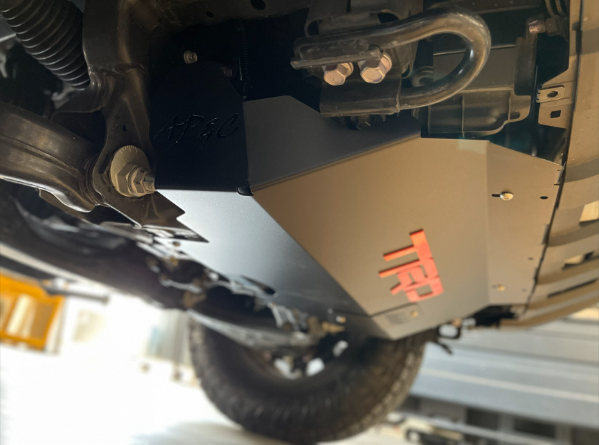 APC21 - Custom "TRD" Skid Plate Fits 25-26 TACOMA-Gas Models Only-Black with Red