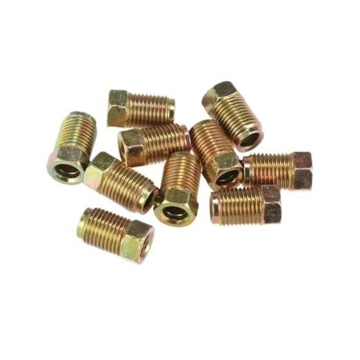 10 Pcs M10 x 1.0 Metric Thread Brake Line Fittings for 3/16" Tube, 10 x 1.0 mm