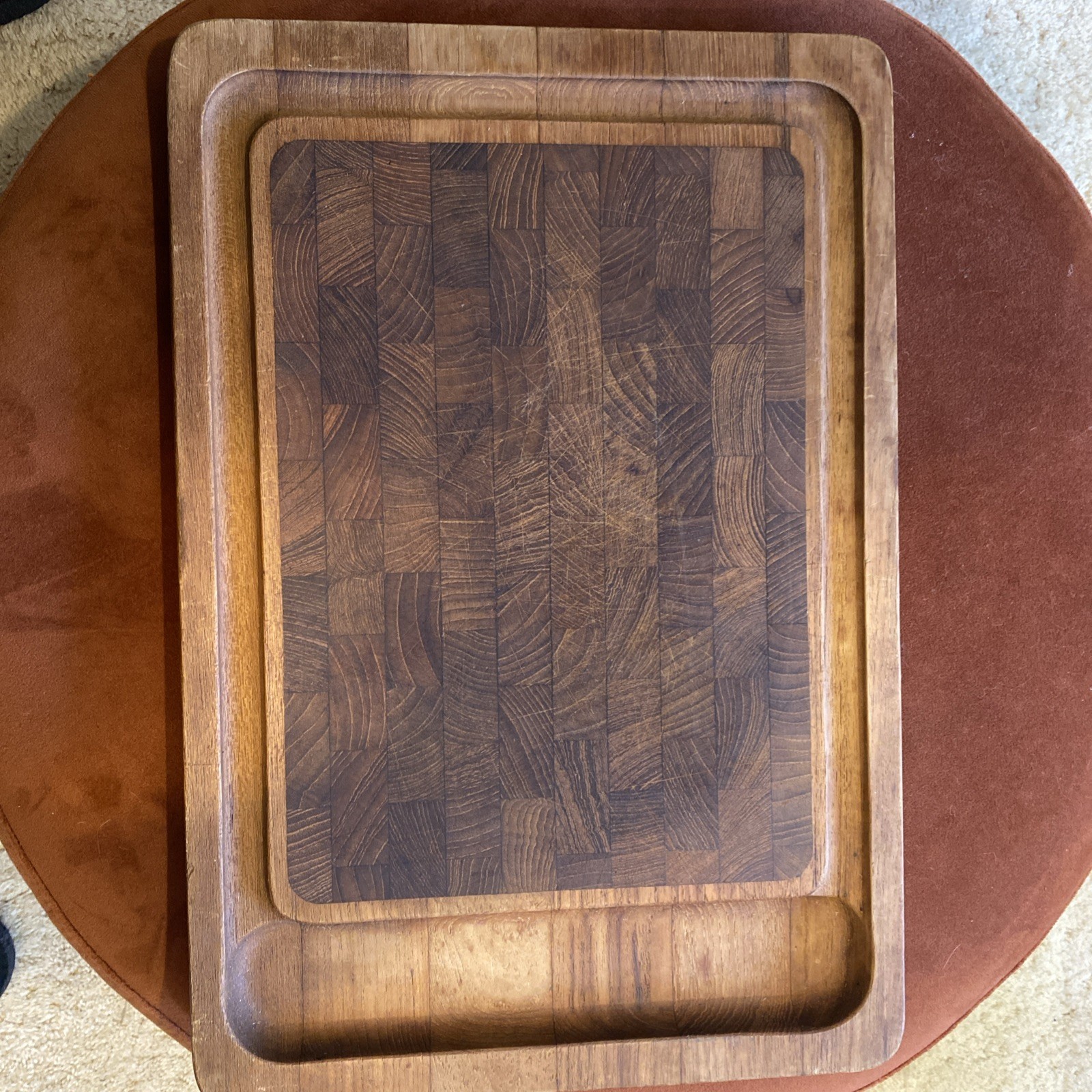 Vintage Dansk Jens Quistgaard rectangular Teak Cutting Board Denmark 17x11 HTF