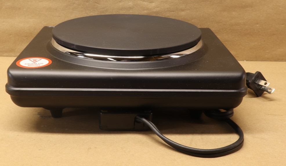 Elite Gourmet Electric Single Burner, Black