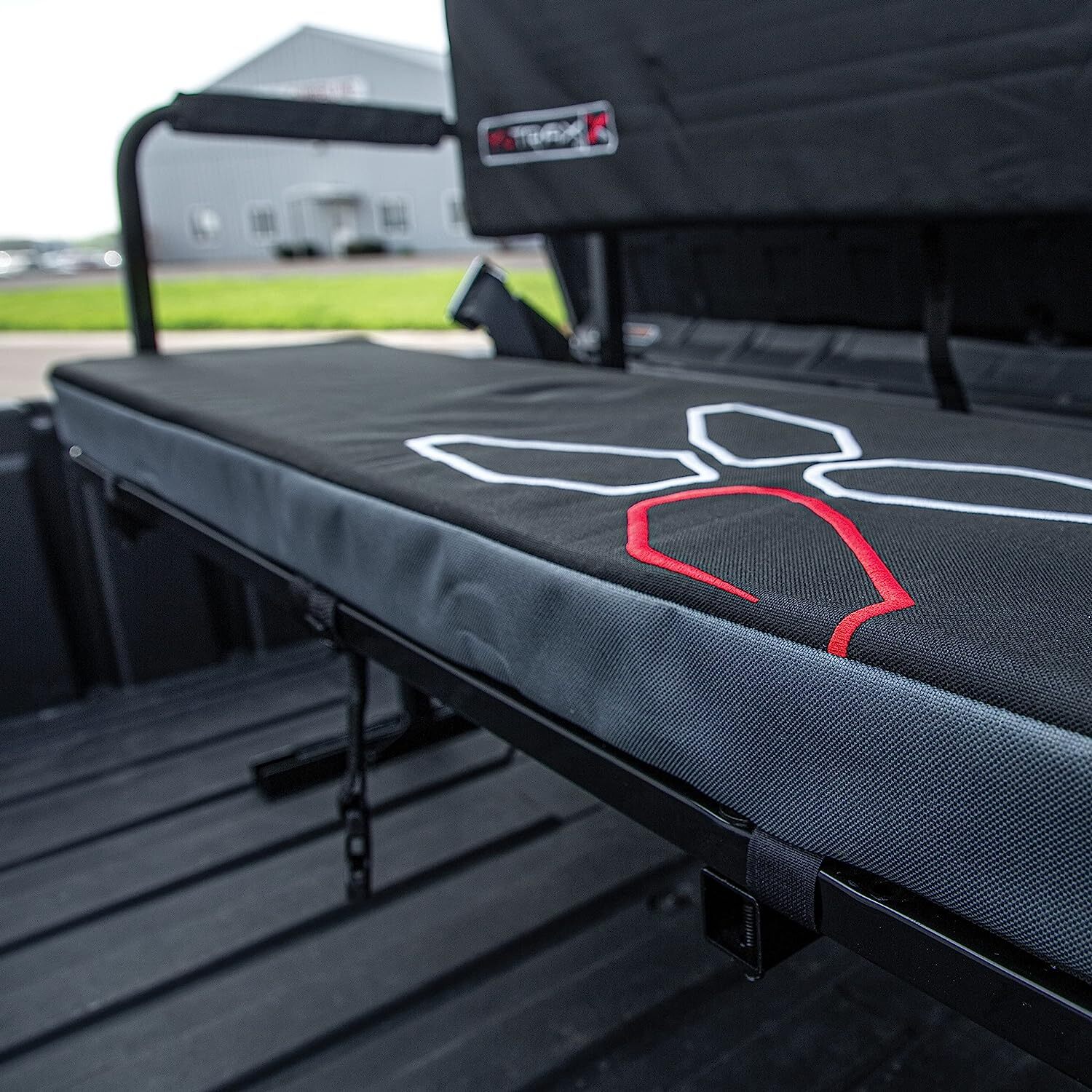 UTV Flip Up Jump Seat Cushioned Padded Rear Facing Seating Black Universal Mount