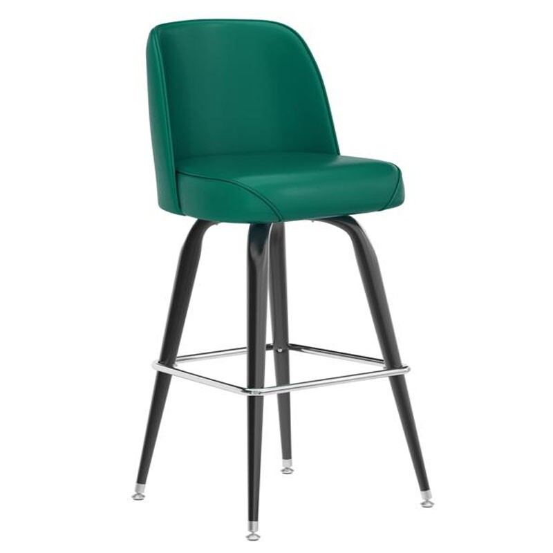 Bucket Seat Oval Bar Stool - Green
