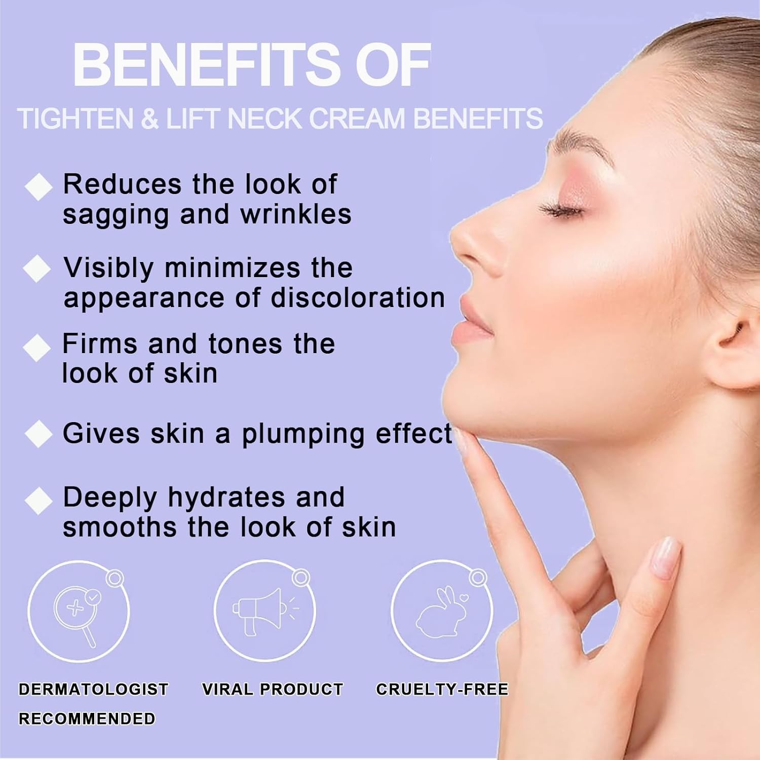 GDO Tighten and Lift Neck Cream Firming Anti-Aging 1.7oz- Clinically Tested