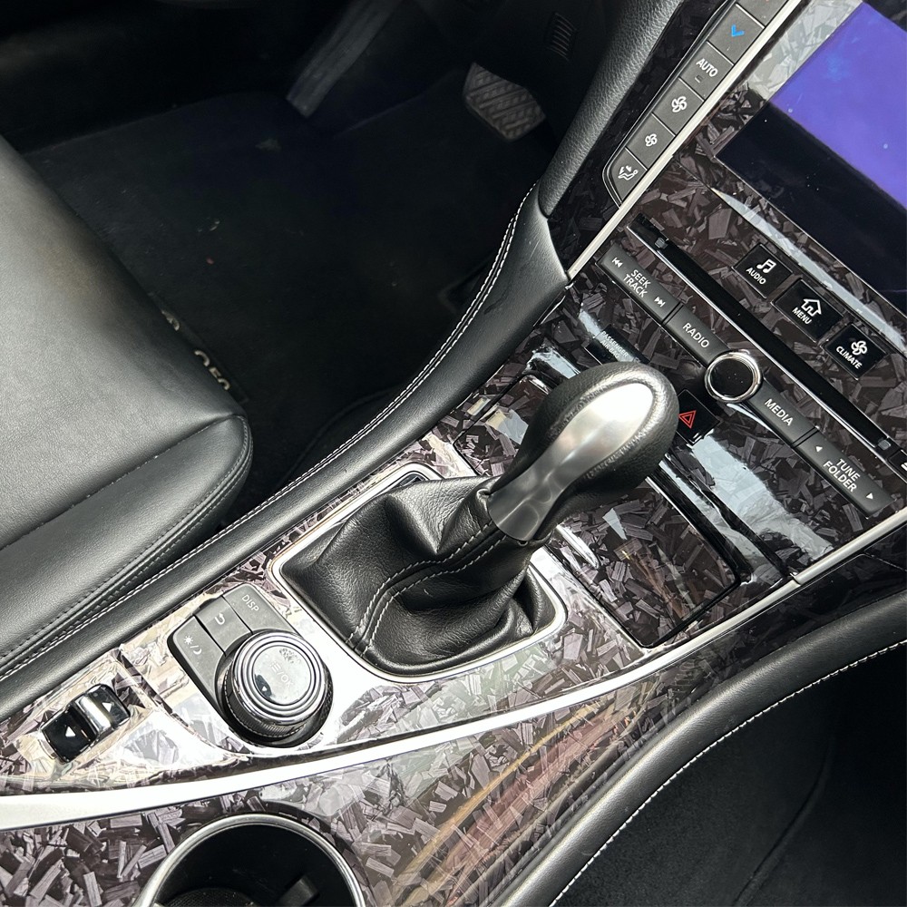 For Infiniti Q50 2014-2022 Forged Carbon Fiber Pattern Interior DIY Trim Decals