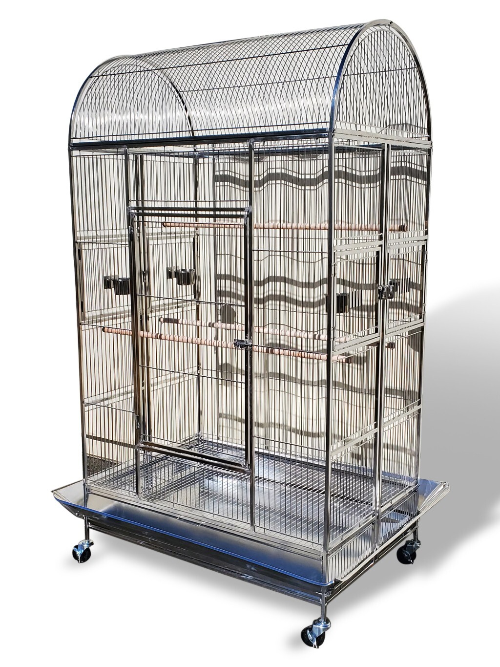 Large Indoor / Outdoor 50" x 36" x 76" Stainless Steel Bird / Amazon Parrot Cage