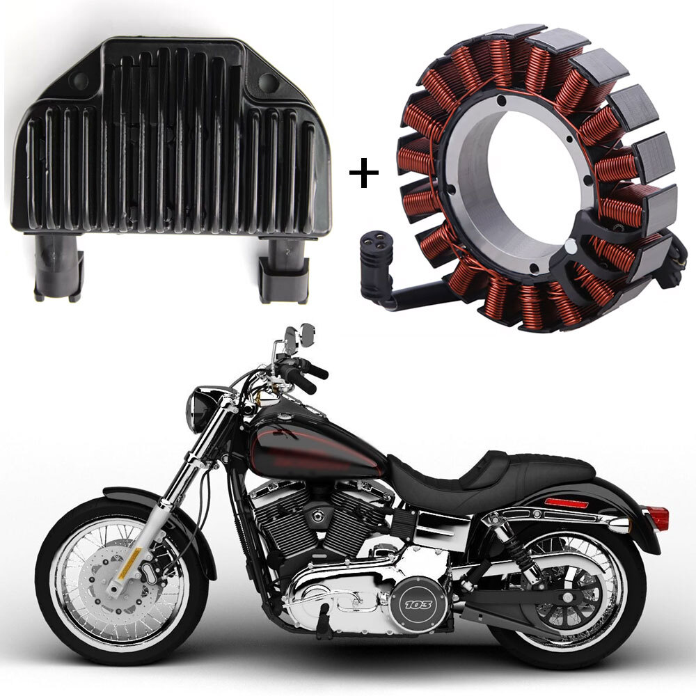 Stator and Voltage Regulator Rectifier For Harley Wide Glide Super Glide 08-16
